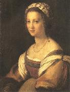 Andrea del Sarto Portrait of the Artist s Wife Sweden oil painting reproduction